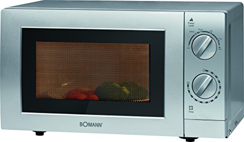 Bomann MW 2288 CB Mikrowelle / 700 W Mikrowellenleistung / 20 L Garraum / silber