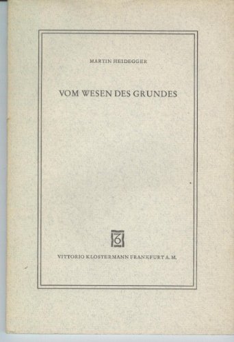 Vom Wesen des Grundes