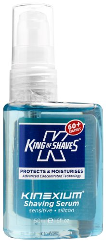 King of Shaves Kinexium Shaving Serum Sensitive, Silicon Bottle with Pump 50 ml