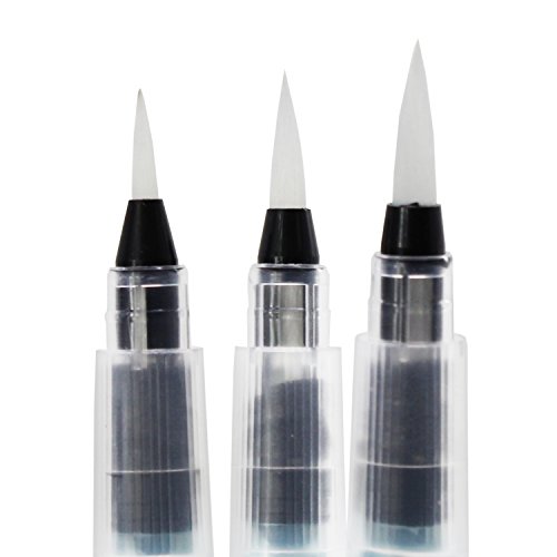 KEESIN Wasser Paintbrush Aquarell Künstler Pinsel Pen 3 Stück (Blau) - 5