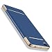 Produktbild Tmusik Oppo R7S Hülle + Finger-Halterung Ring Ständer, 3 in 1 Hybrid Matt Plastik Schutzhülle, Ultra-dünne und Leichte Rutschsicher Handytasche, Stoßfest Vollschutz Cover Case - Blau