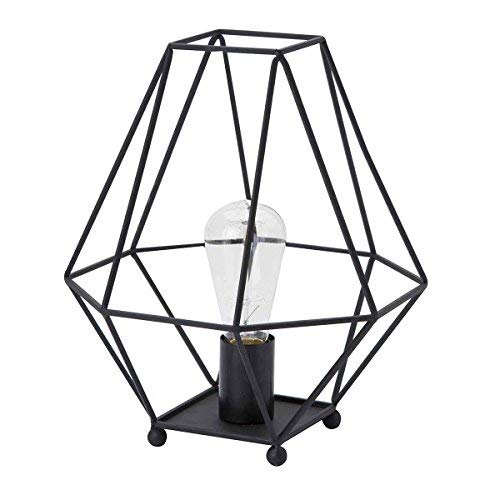 Luminaire Albany, lampe à poser métal, 40 W, noir, L 26 x H 33 cm