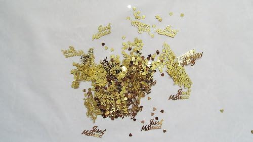 just married confetti gold x 5 packets