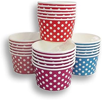 3 x Packs Of 6 Disposable Party Ice Cream Tubs Bowls &amp; Spoons Parties BBQ Outdoor