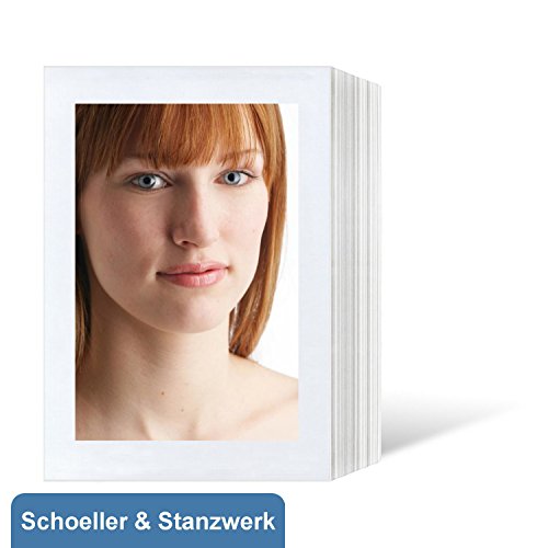 100 Stück Endlosleporellos für 13x18 cm Fotos Hochformat - weiß glänzend ohne Rand - Schoeller & Stanzwerk