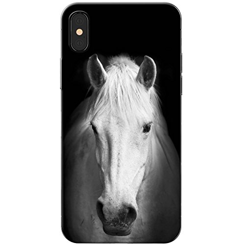 Fancy A Snuggle Majestic White Horse Portrait Snap-on Hard Back Case Phone Cover for Apple iPhone 7