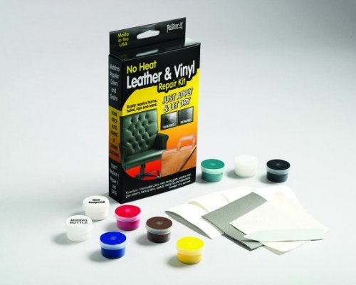 Restor-It Kit de reparación de Cuero/Vinilo, Incluye 7 Colores de 1.8 onzas con guía de Mezcla