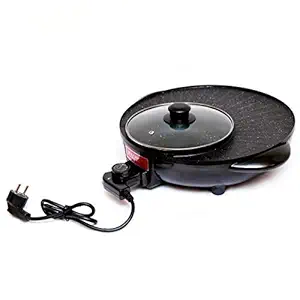 Ever Mall Red Aluminum Home Usage Cooking Oil-free NonStick Electric Fry Pan