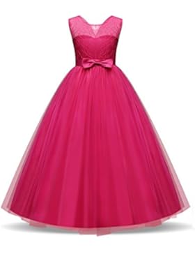 NNJXD Mädchen Kinder Spitze Tüll Hochzeit Kleid Prinzessin Kleider