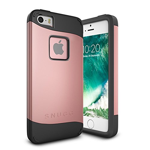 iPhone SE Case, Snugg Apple iPhone SE Dual Layer Slim Case Cover [ Infinity Series ] - Protective Bumper Shell Skin - Rosegold