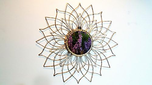 Metal Round Flower Wall Mirror - Simply Roka