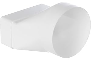 LIRAST 110 x 55 mm – Ø 100 mm reduktor z tworzywa sztucznego prostokątny do okrągłego – łącznik