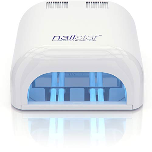 NailStar® 36 Watt Professional UV Nail Dryer Nail Lamp for Gel with 120 and 180 Second Timers + 4 x 9W Bulbs Included