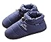 Produktbild Unisex Hausschuhe Happy Lily Warm Schuhe Pantoletten mit Memory Foam Anti Skip Gummi Außensohle Elastic Kordelzug für Erwachsene, grau