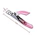 Elite99 Pink Nail Scissors Clipper Professional Handle Quick Cut Slicer Manicure Tool UV Gel Rubber Wrapped