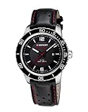 Movimiento de cuarzo suizo Wenger Reloj Analogico para Hombre de Cuarzo con Correa en Cuero 01.0851.120