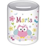 Spardose, Eule, mit Namen, für Kinder, Geschenk, Geschenk Taufe, Sparschwein, Geldgeschenke,