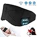 Price comparison product image Homder Updated Bluetooth Sleep Eye Mask Headphones for Sleep/Travel/Nap/Siesta, Wireless Bluetooth V5.1 Music Sleep Eye Shades Built-in Dual Speakers Microphone, Handsfree/Washable/Adjustable - Black