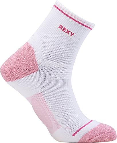 REXY Women's Nonslip Atheltic Performance Socks 8.5-10 White/Pink