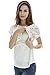 Bearsland Women's Breastfeeding and Nursing Tee with Shirt Over Top White UK Size 14-16