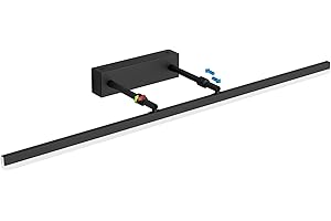 Klighten Lámpara de Espejo Baño LED 20W 80CM 1300LM, Blanco Frio 6000K LED Armario Lámpara Luz de Pared IP44 85-265V Lámpara de gabinete de espejo de acero inoxidable 180° Giratorio