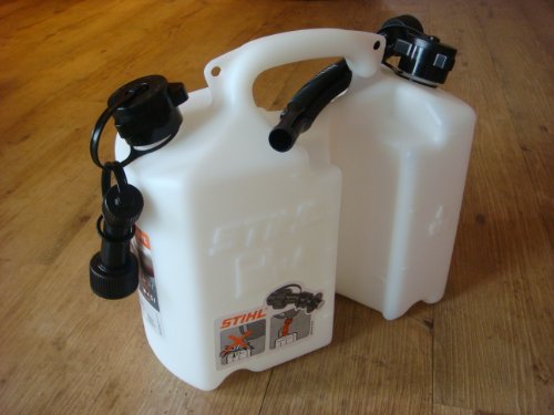 STIHL 8810120 Kombi-Kanister für 5L Kraftstoff und 3L Öl, Transparent