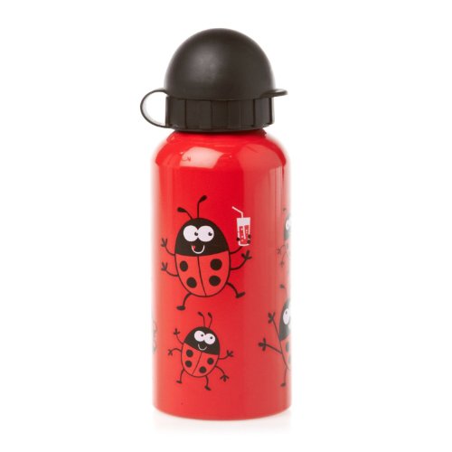 Bugzz Alluminium Drinks Ladybug Bottle - Red