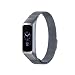 Produktbild Upxiang für Samsung Galaxy Fit-e SM-R375 Milanese Mesh Armband Legierung Ersatz Uhrenarmband mit Metall Lünette Sportarmband Verstellbar Smart Watch Wrist Band Strap