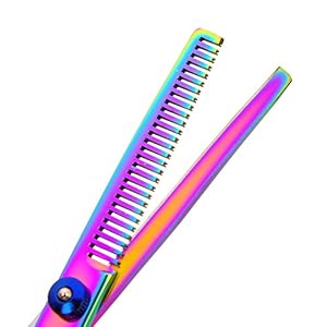 YINGMAN 3 PCS Professional Pets Hair Grooming Scissors Kits-Thinning, Straight,Curved Shears with Grooming Comb-Sharp… - Image 6