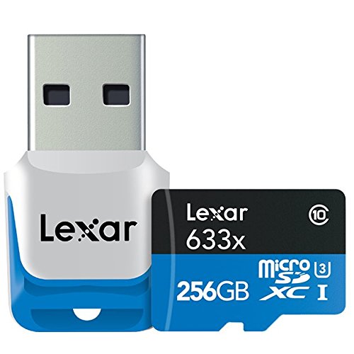Lexar LSDMI256BEU633R High-Performace 256GB Speicherkarte 633x microSDXC UHS-I