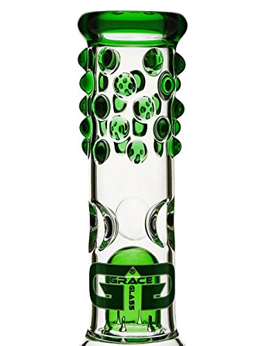 Grace Glass Bong Percolator und Eiskerben, grün, 38 cm – head&nature Bong-Kollektion - 2