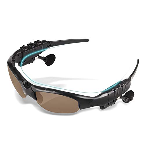 Preisvergleich Produktbild Techken Kopfhörer Sonnenbrille, Sonnenbrille Headset Kopfhörer Bluetooth Wireless Musik Sonnenbrille Headsets Für iPhone Samsung LG Und Smart Phones PC Tabletten MEHRWEG