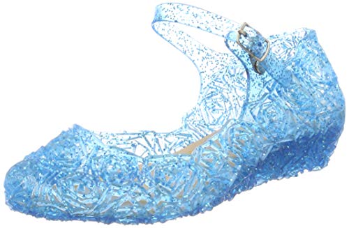 GenialES® Scarpe Sandali di Vestito Principessa Ragazze Carnaval Fiesta Cosplay Halloween Plastica Altezza Tacco Blu CN29/EU27/170