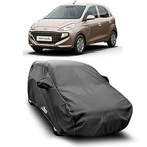 AASHA TRADING Water Resistant - dust Proof - car Body Cover for Compatible with Hyundai New Santro car Cover - Water Resistant UV Proof - car Body Cover (Grey with Mirror)