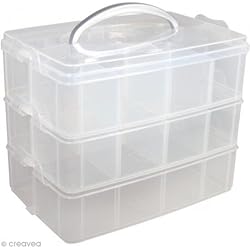 RAYHER 39320000 - Maletín Organizador con Compartimentos y asa (23,1x15,6x18,5cm)