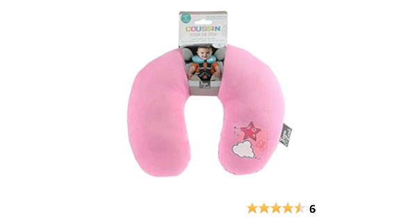 Coussin Tour De Cou Bebe Cale Tete Oreille Support Voiture Poussette Enfant Rose Fille cm Amazon Fr Bebe Et Puericulture