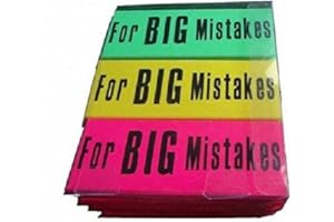 SDM Novelty Giant Eraser - for Big Mistakes in Pink/Yellow/Green (Color Vary)
