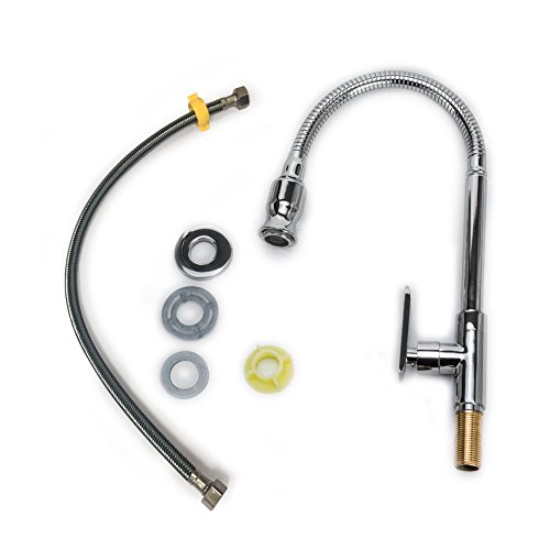 Wasserhahn Küche 360 Grad drehbar Küchenarmatur Kaltwasserhahn mit Flexibel Hals für Bar Badezimmer Wäsche Zimmer Garten - 6