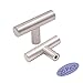 Produktbild 20 Stück goldenwarm Edelstahl gebürstet Küche Hardware-Kabinett Euro Style Tür Griffe T Bar Schublade Pull Knöpfe 12 mm Durchmesser
