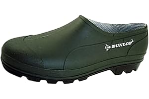 Dunlop Unisex Mens Womens Green Slip On Gardening Low Cut Wellies Shoes Clogs