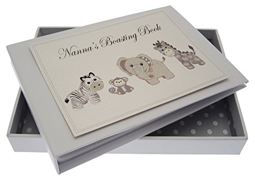 White Cotton Cards Nanna's Boasting Book Silver Toys Tiny Album