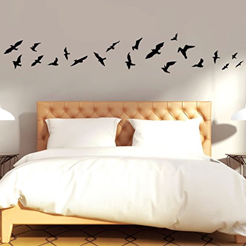 Wandtattoo Loft „Vogelflug“ 20teilig / Vögel im Set / Wandsticker / Wandtattoo / Wandaufkleber / 54 Farben / 3 Größen / weiß / 20 x 131 cm - 3