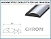 Produktbild 30mm x 5 METER ZIERLEISTE Chrom-Schwarz selbstklebend Universal AUTO TUNING Wohnungsdekoraton Eckleiste Wanddekor Autotuning