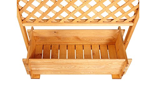 PROMADINO Holzspalier Pergola mit Rankkasten 140×200 cm 1 Stk., 200 cm - 6