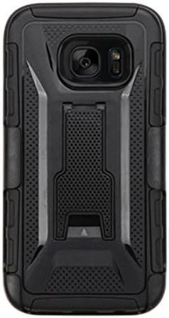 Bloutina HTC One M7 - Premium Accessory Kit - Purple and White Hybrid Dual Tone Shield Silicone Case + Atom LED Keychain...