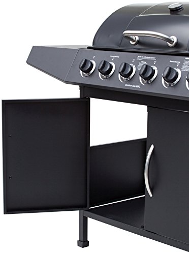El Fuego Gasgrill, Dayton 6 Plus 1, schwarz, 54 x 133 x 97 cm, AY4601 - 5