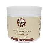 Coconut Body Salt Scrub - Contains Dead Sea Salt and Epsom Salts - Exfoliating, Softening and Smoothes skin - Reduces Ingrown Hairs, Blocked Pores - Improves Circulation and Evens Out Skin Tone