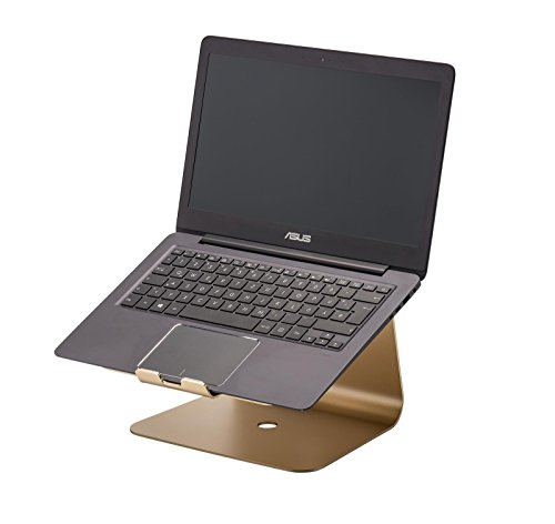 Preisvergleich Produktbild STANDWERT Premium Universal / Uni Alu Notebook Halterung Laptopständer ( ergonomisch erhöht ) für Lenovo Yoga 520 / Yoga 530 / Lenovo Yoga 720 / Lenovo Yoga 730 aus Aluminium - gold