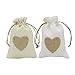 Produktbild Kleine Jute-Geschenktüten mit Kordelzug, 20 Stück Jutebeutel für Hochzeit, Party, Weihnachten, Valentinstag, Basteln (9,9 x 14,7 cm)