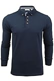 Xact - Polo - Básico - con Botones - Manga Larga - para Hombre Azul Ocean Blue X-Large
